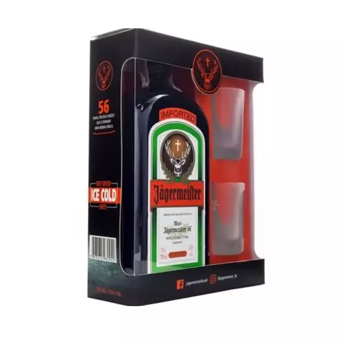 Jagermeister 0,7l + 2 kieliszki