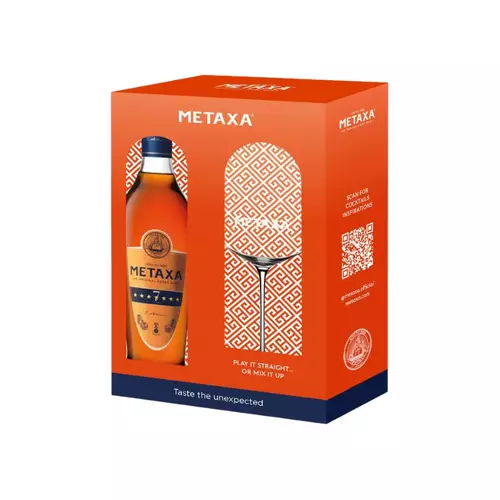 Metaxa 7* 40% 0,7l + kieliszek