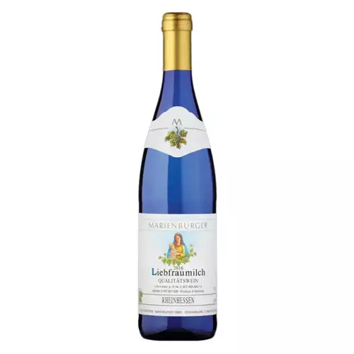 Liebfraumilch Wino Reńskie Jakościowe Niemcy Niebieska Butelka Białe Półsłodkie 0,75l